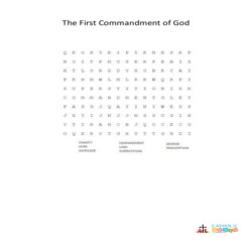 The First Commandment of God - Word Search
